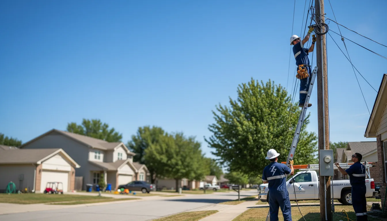 Residential electrician providing installation services in Valera, TX